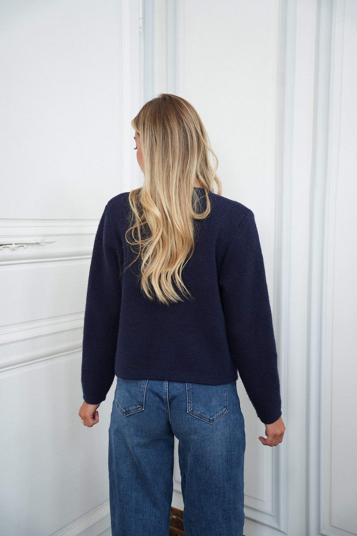 Chaqueta de Punto con Cremallera Ben - Marino