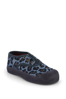 Elly Shiny Leo Tennis Shoes - Denim Leo - Child