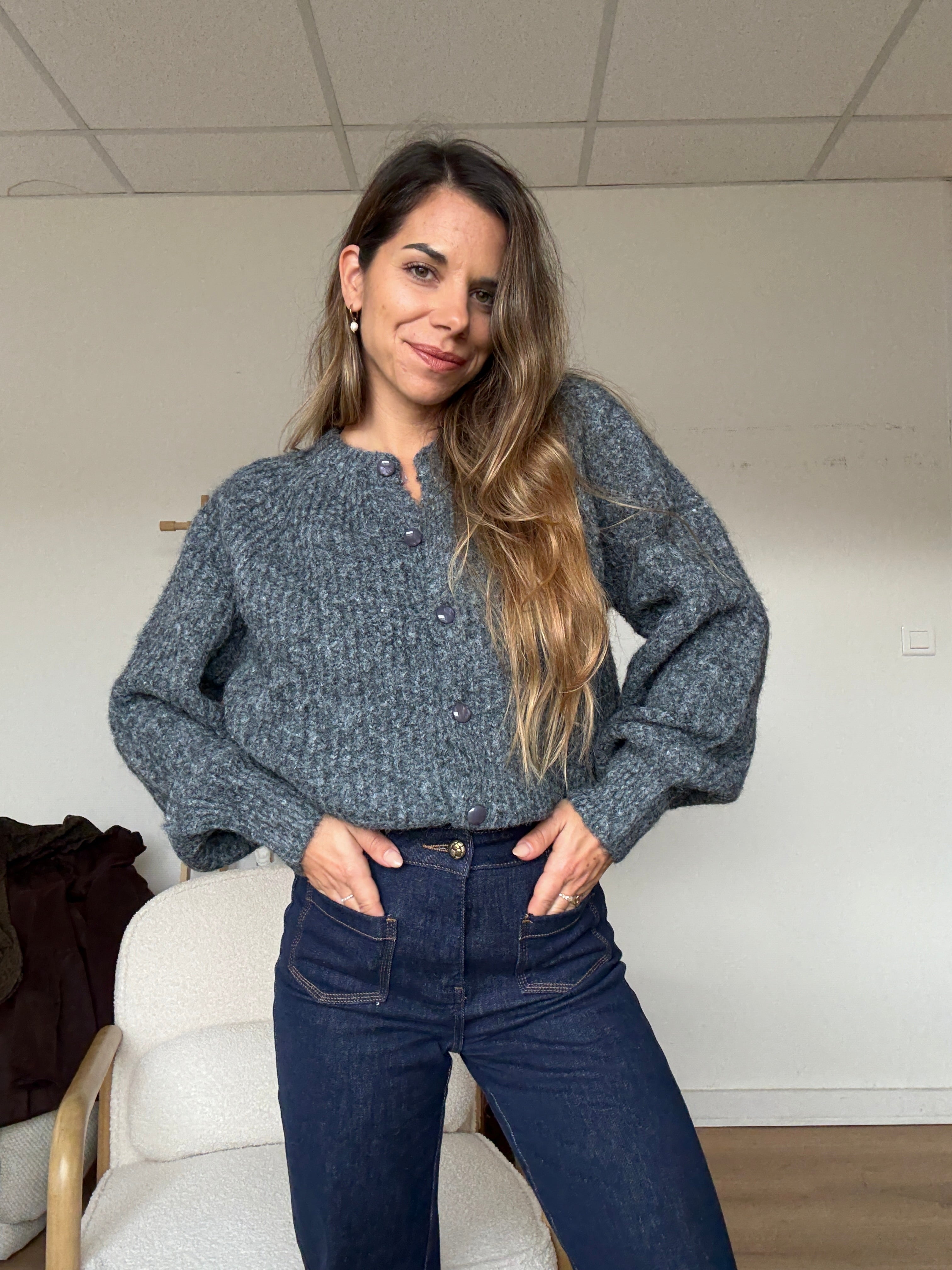 Dark Gray Irene Cardigan