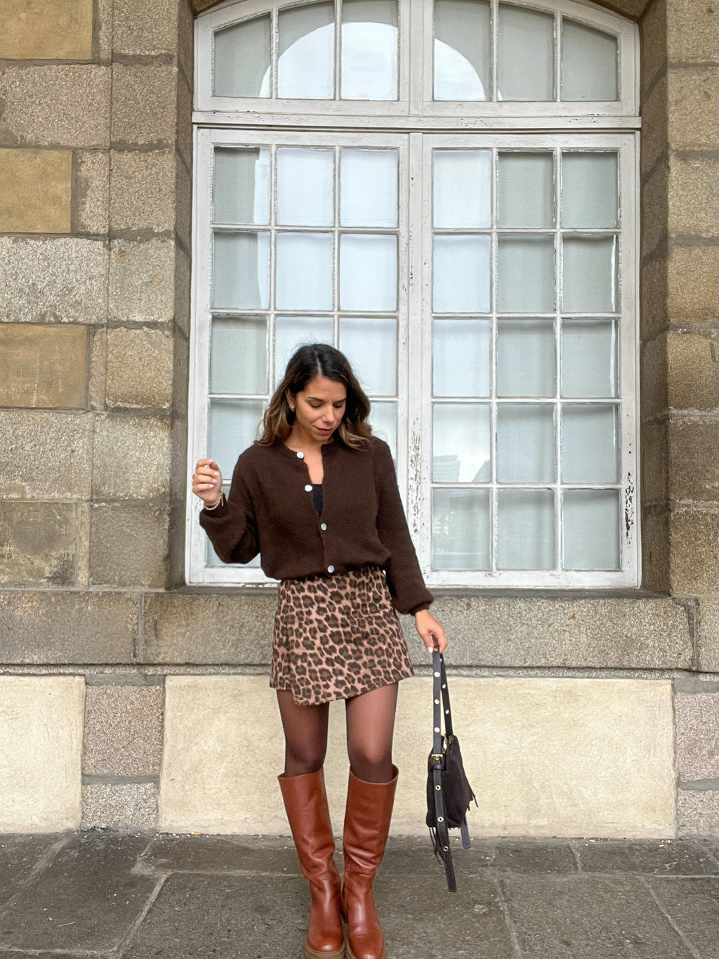 Prenda de Punto de Lana Léonie Chocolate