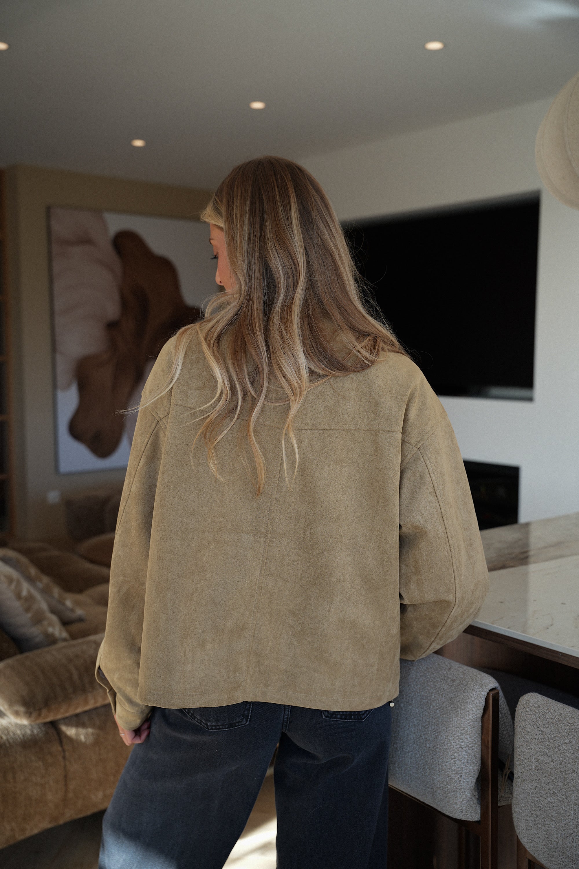 Rebeca Beige - Suede Jacket