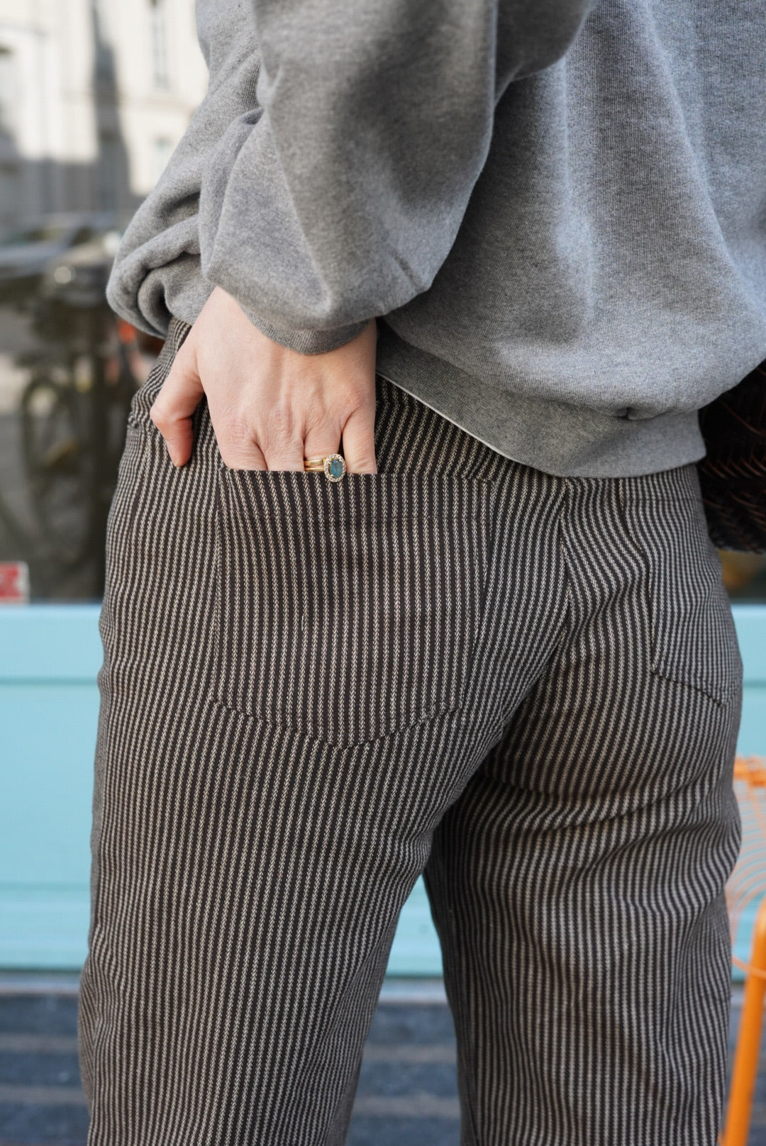 Victor Brown Stripe Trousers