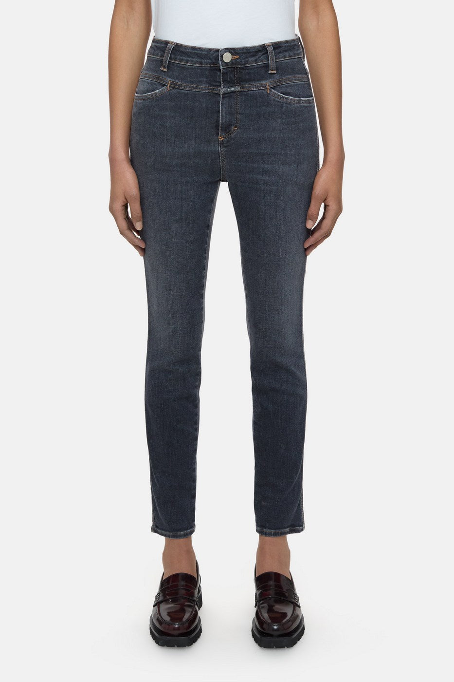 Vaquero Skinny Pusher - Dark Grey - Mujer