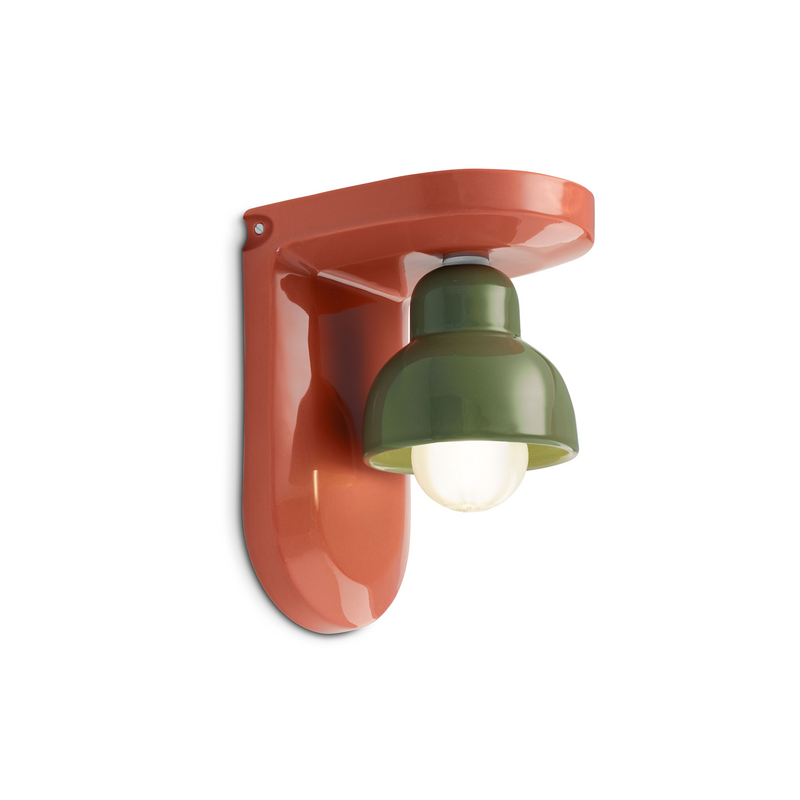 Applique Murale Berimbau - Pokè Orange/Vert Feuille