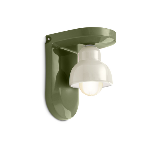 Applique Murale Berimbau - Vert Feuille/Blanc Os