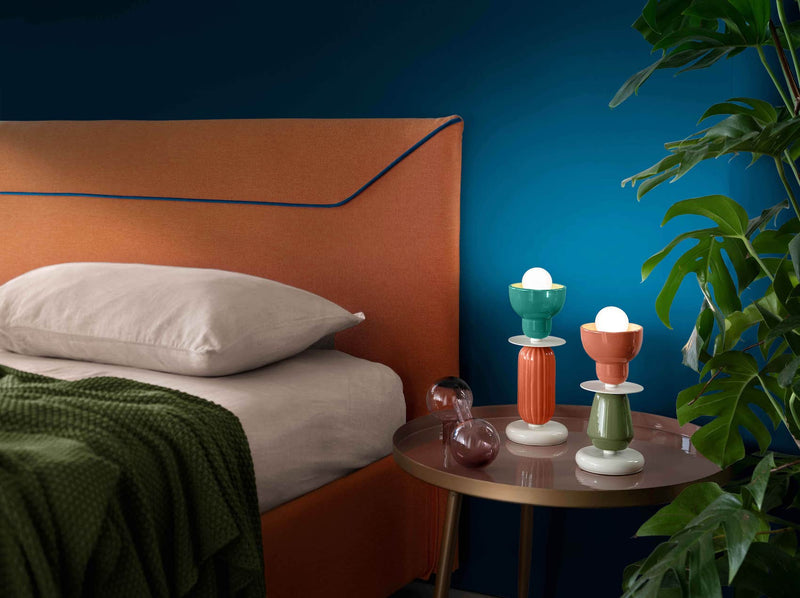 Lampe De Table Berimbau - Azul/Poké Orange