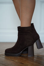Bottines À Talons - Léonie Chocolat