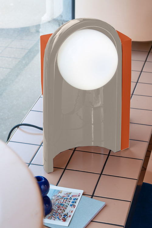 Cléo Table Lamp - Fox Orange/Bone White