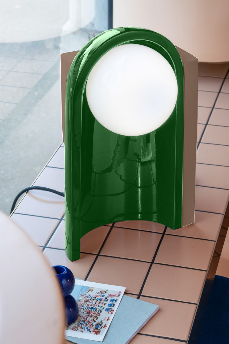 Lampe De Table Cléo - Sand Gray/Bali Green