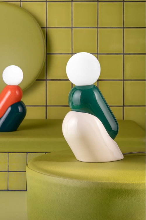 Tata Table Lamp - Bali Green/Bone White