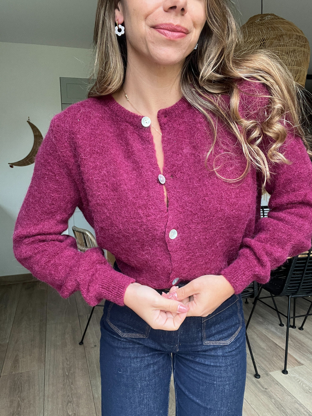 Léonie burgundy wool knit
