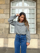 Blouse Vichy Capucine - Noire