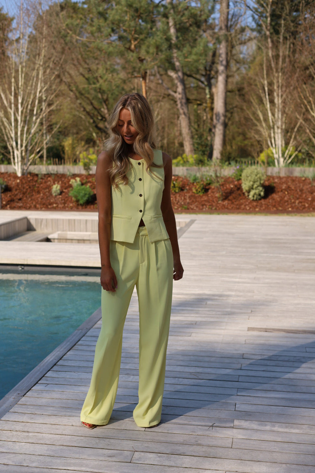 Maya Yellow - Straight Pants