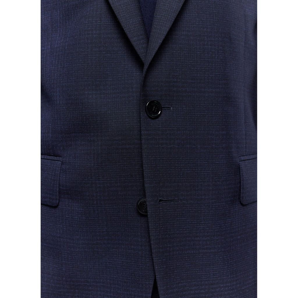 Plus Size Wool Suit - Navy Blue - Prince of Wales Pattern