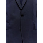 Plus Size Wool Suit - Navy Blue - Prince of Wales Pattern