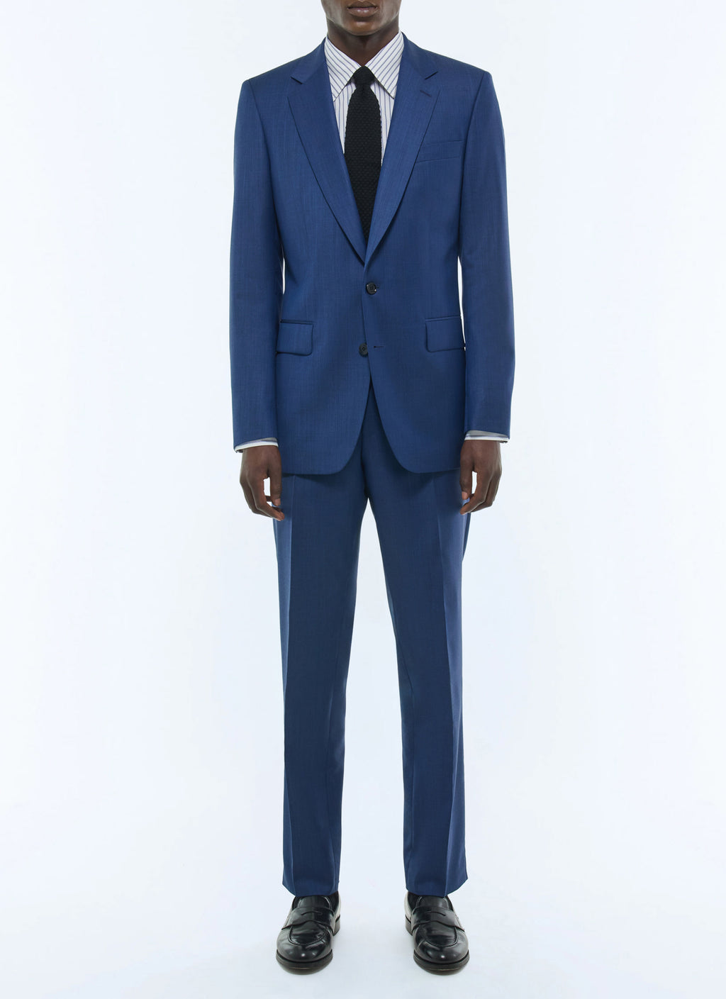 Costume En Laine Micro Armurée - Saphir