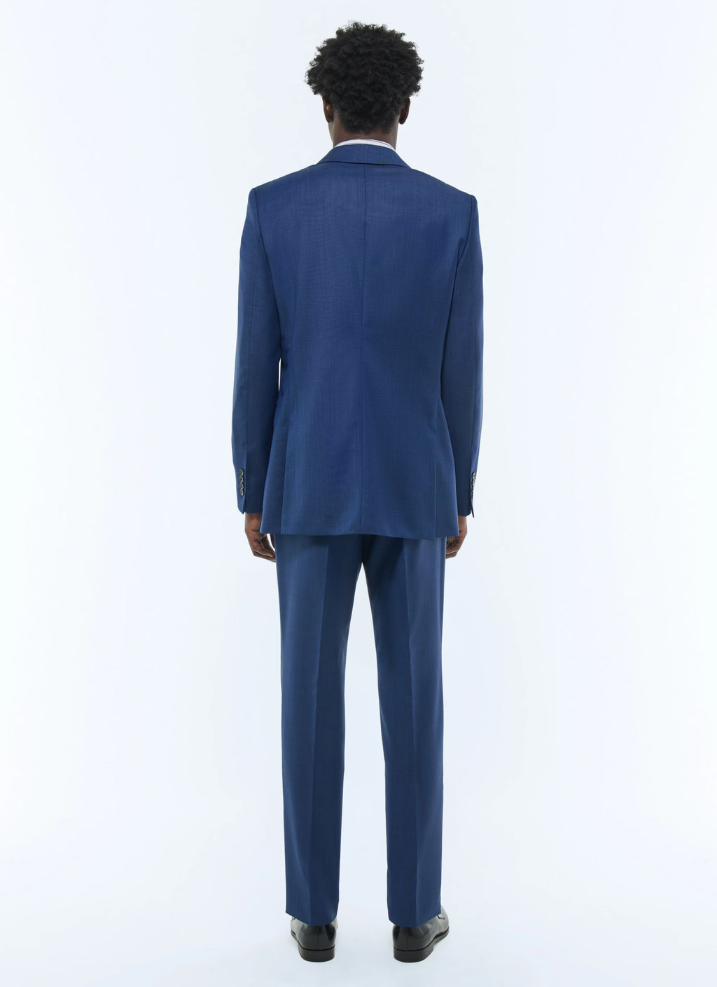 Costume En Laine Micro Armurée - Saphir