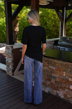 T-Shirt Asymétrique Carolina - Noir
