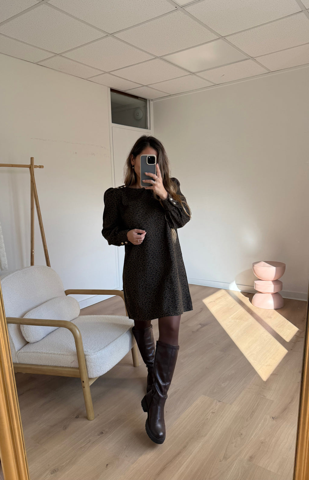 Victoire Leopard Dress