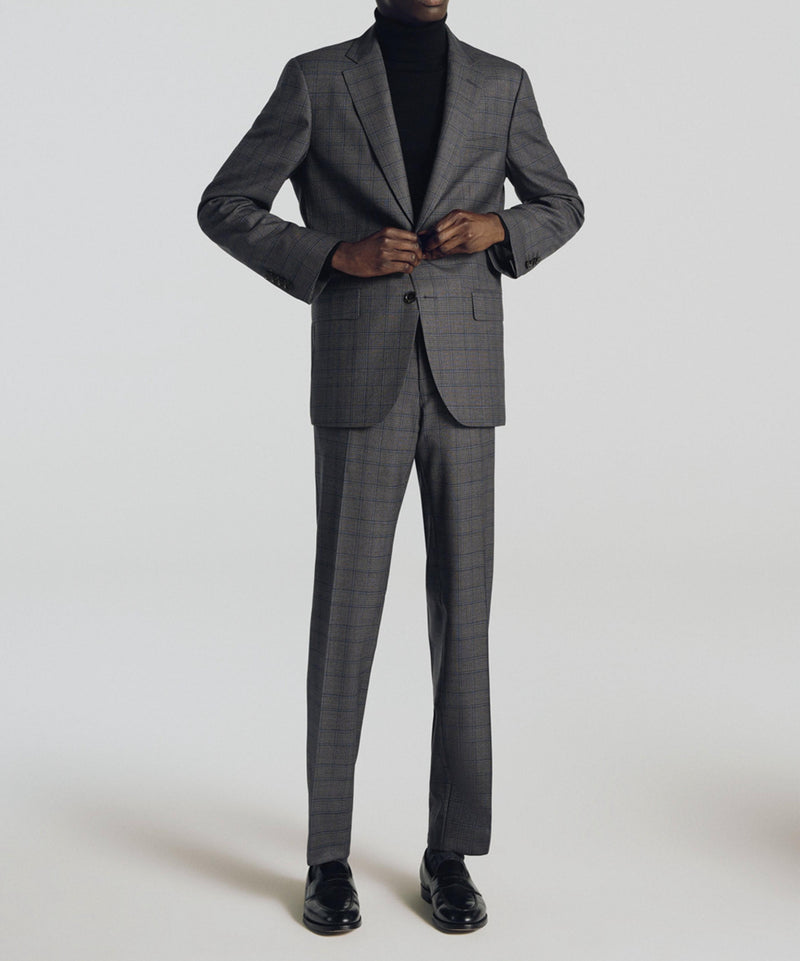 Fursac - 2 Piece Prince Of Wales S'130 Canvas Suit - Steel