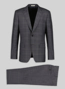 Fursac - 2 Piece Prince Of Wales S'130 Canvas Suit - Steel