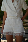 Pantaloncini in pizzo Zoa - Beige