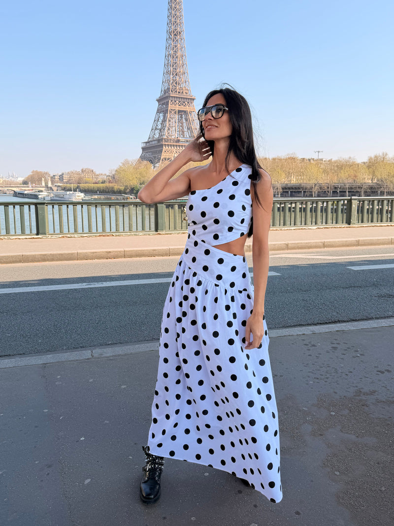 Robe Gaia - Blanc/Noir