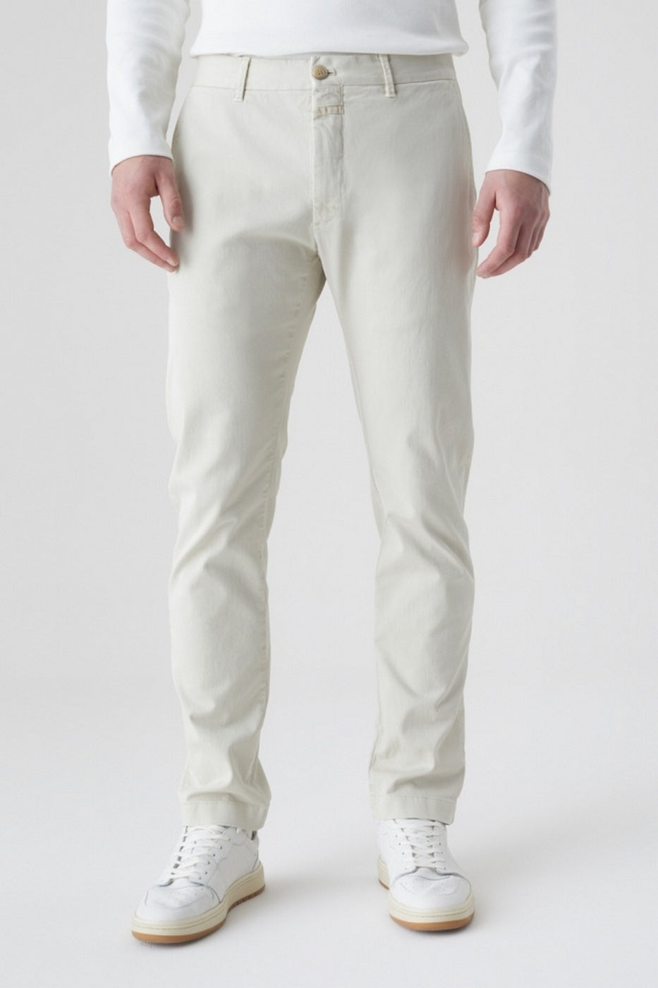 Clifton Slim Trousers - Marl Stone - Men