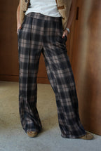 Sacha Check Trousers Black/Brown