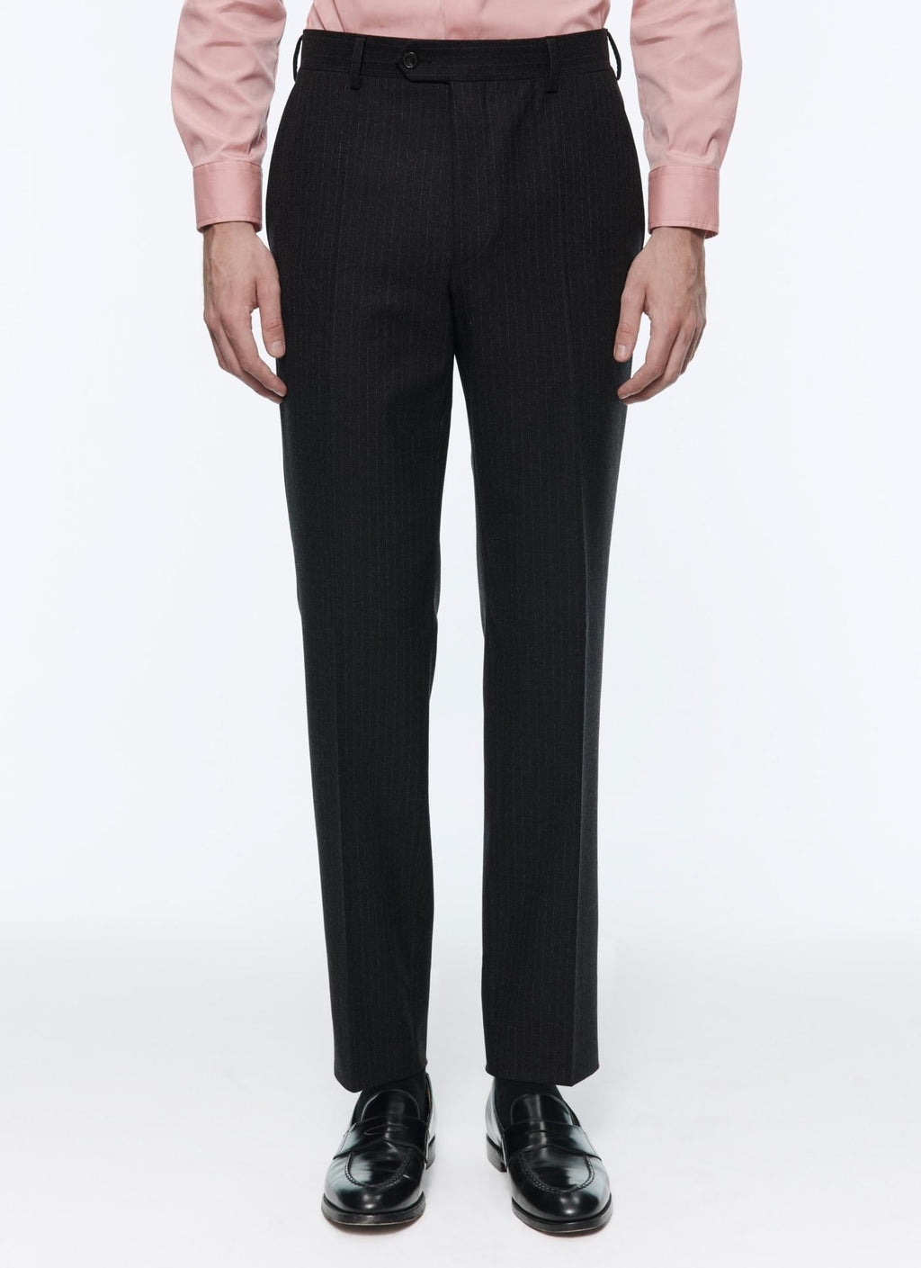 Fursac - 2-Piece Wool Flannel Striped Suit - Anthracite - Men