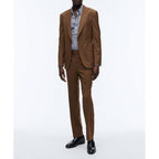 Fursac - Costume 2 Pièces Toile Unie Caramel - Cognac - Homme