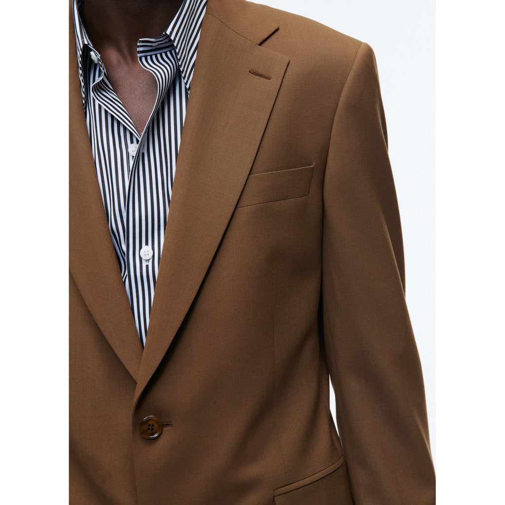 Fursac - Costume 2 Pièces Toile Unie Caramel - Cognac - Homme