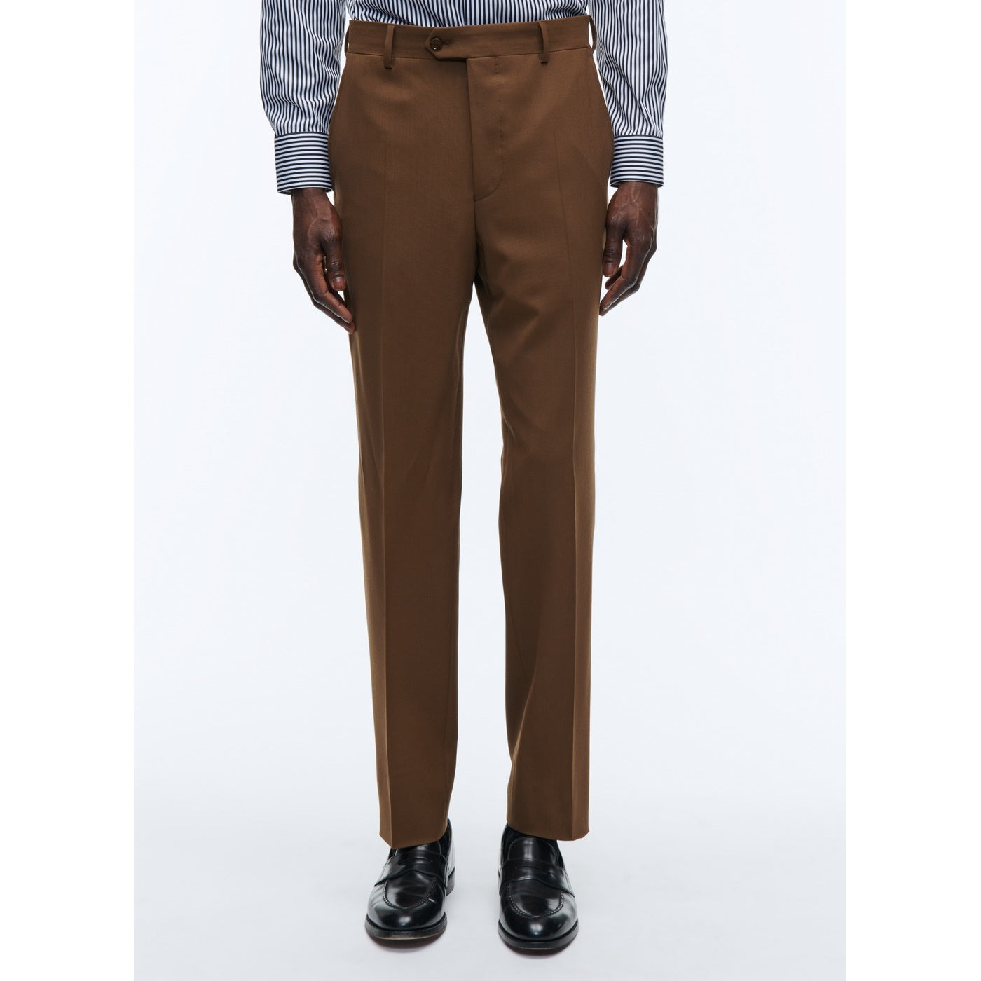 Fursac - Costume 2 Pièces Toile Unie Caramel - Cognac - Homme