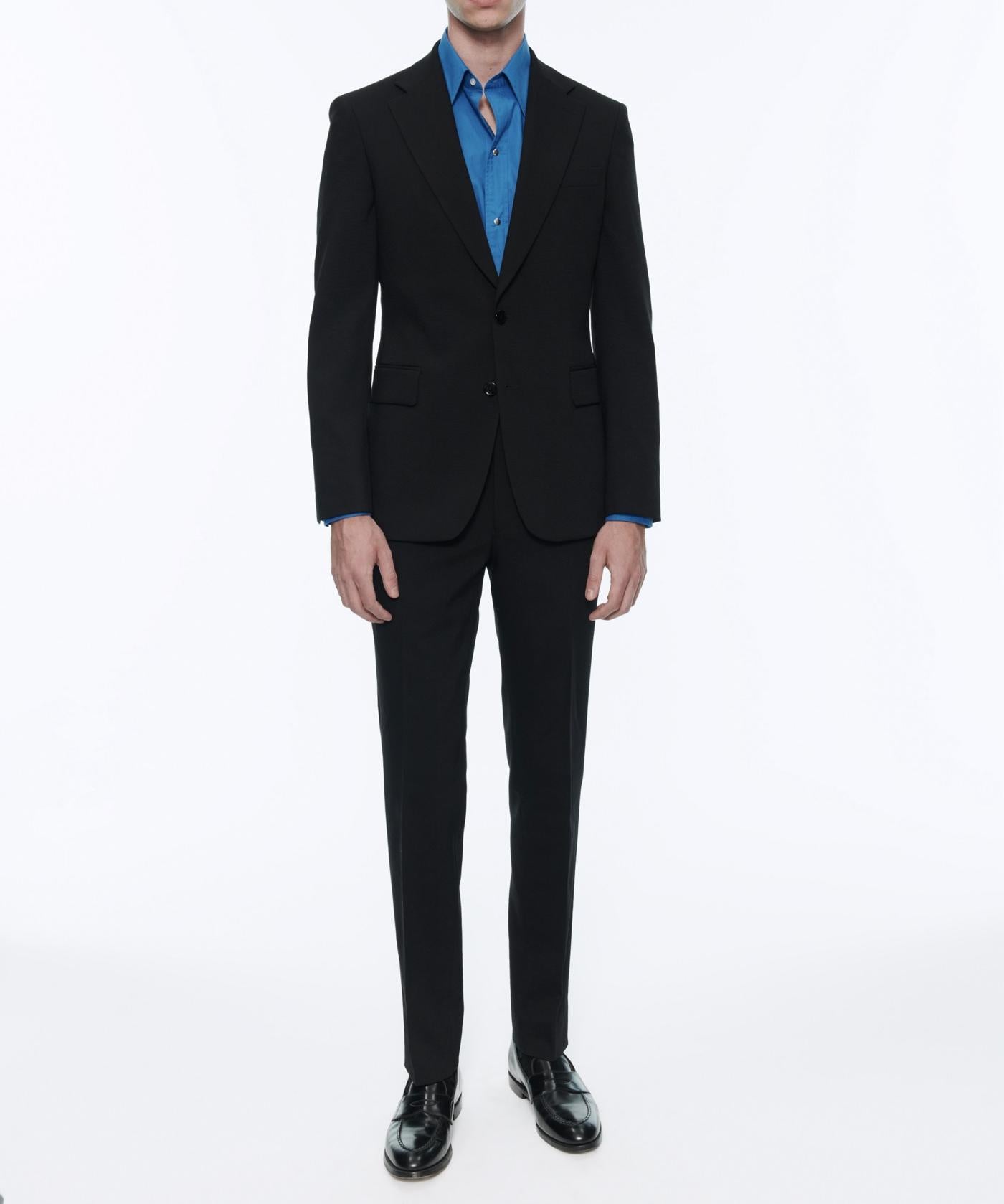 Fursac - Costume En Toile De Laine - Noir