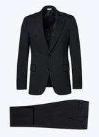 Fursac - Costume En Toile De Laine - Noir