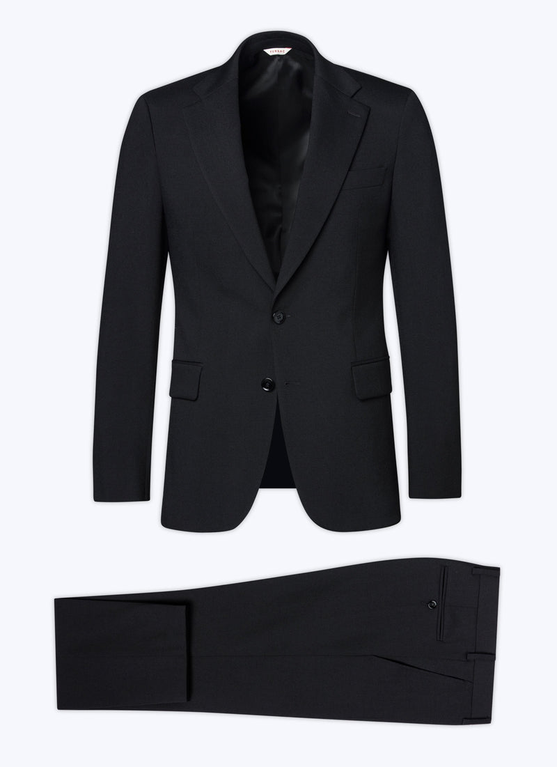 Fursac - Costume En Toile De Laine - Noir