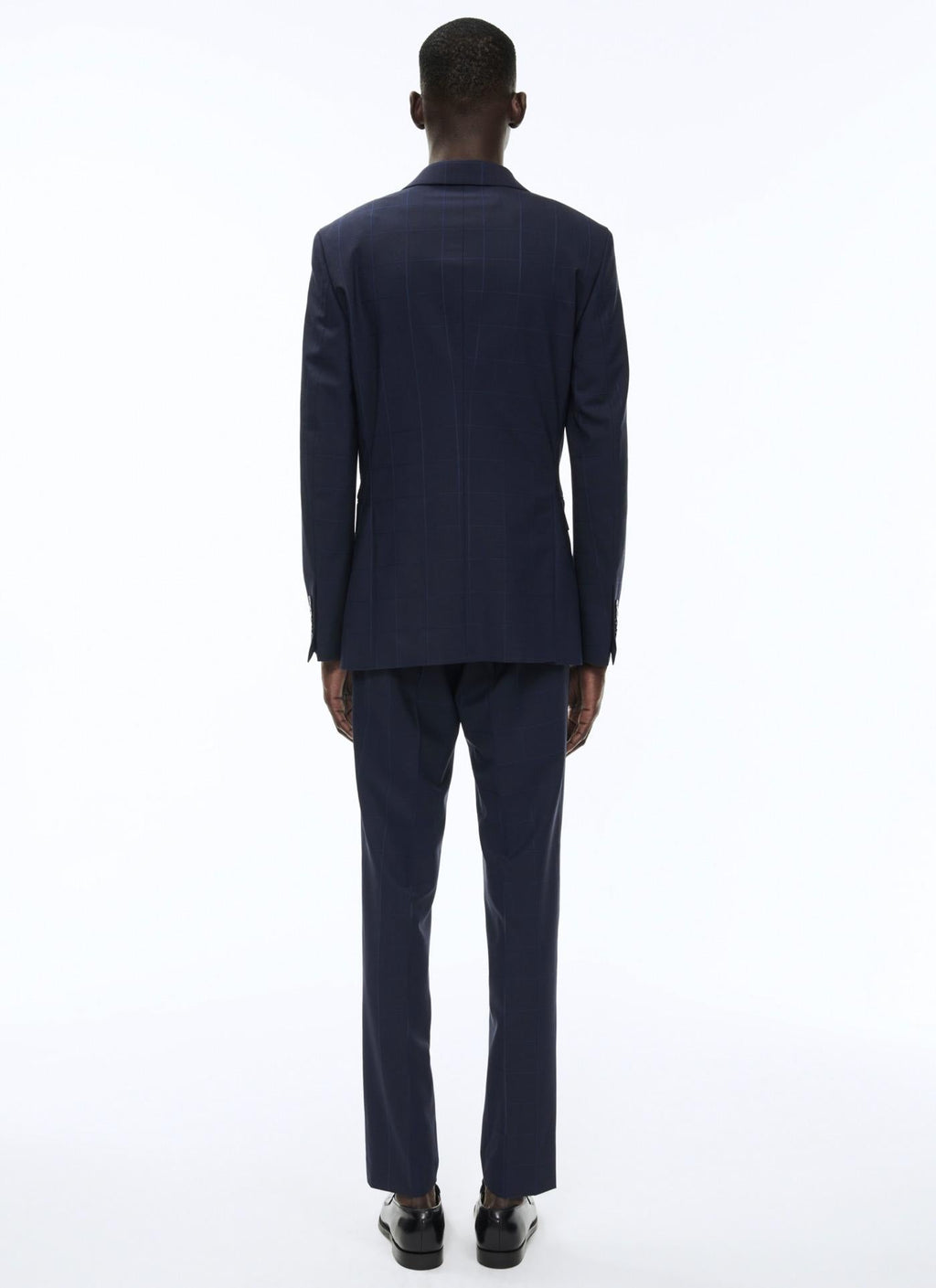 Fursac - Costume 2 Pièces Toile Marine Avec Grands Carreaux Tissés - Carbone - Homme