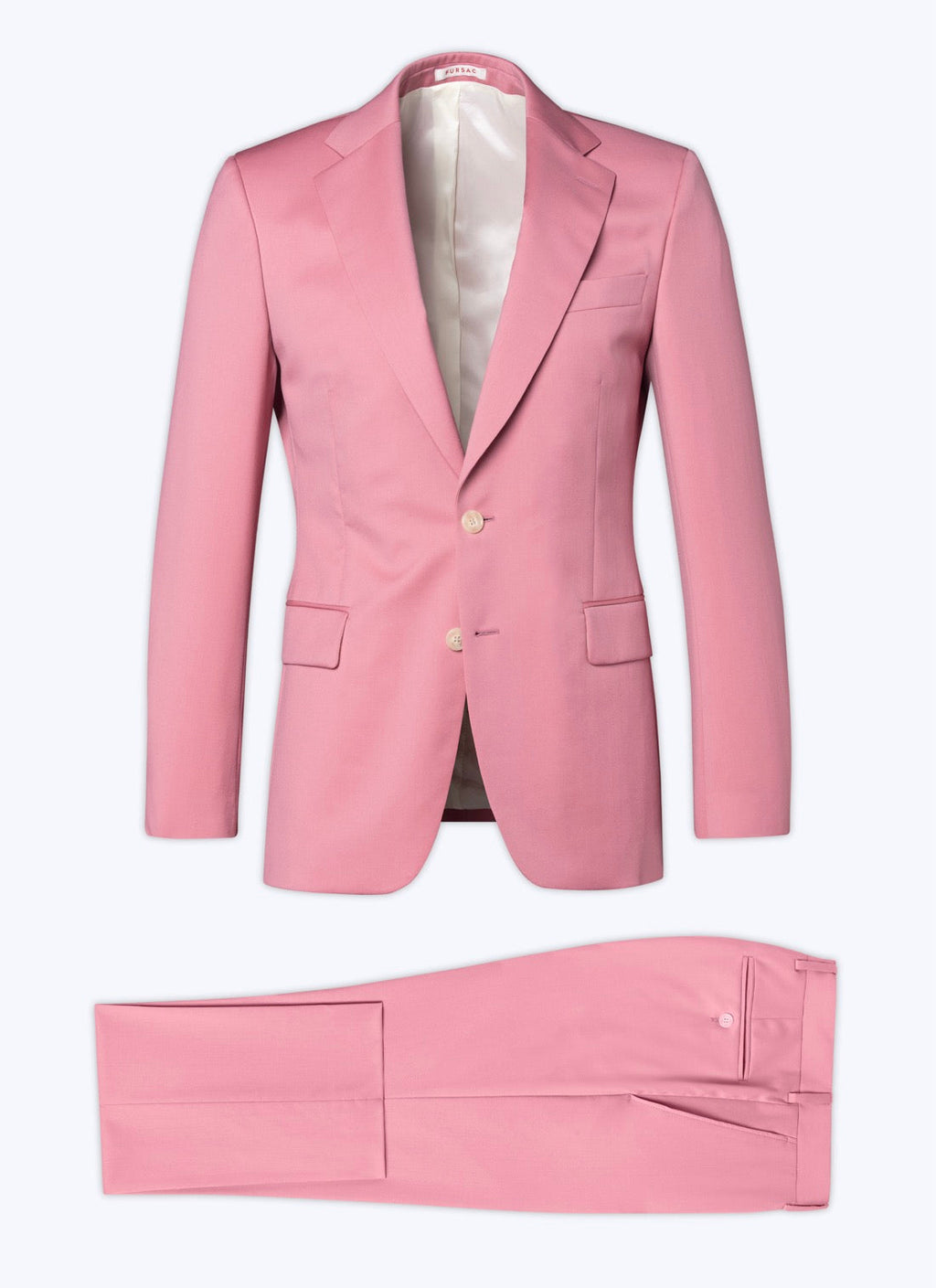 Fursac - Traje Serge de lana de 2 piezas - Rosa Viejo - Hombre