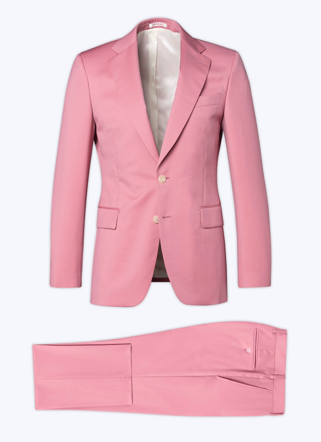 Fursac - Traje Serge de lana de 2 piezas - Rosa Viejo - Hombre