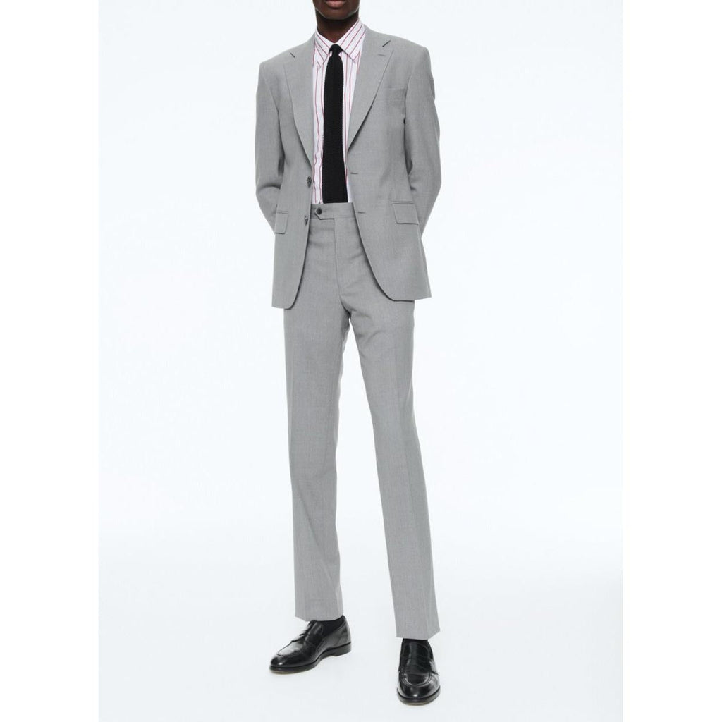 Fursac - 2-Piece Suit In Fresco Wool Canvas - Medium Grey - Men