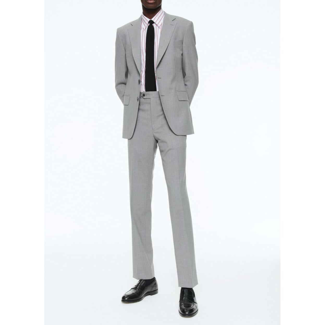 Fursac - 2-Piece Suit In Fresco Wool Canvas - Medium Grey - Men