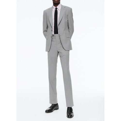 Costume 2 Pièces En Toile De Laine Fresco - Gris Moyen - Homme