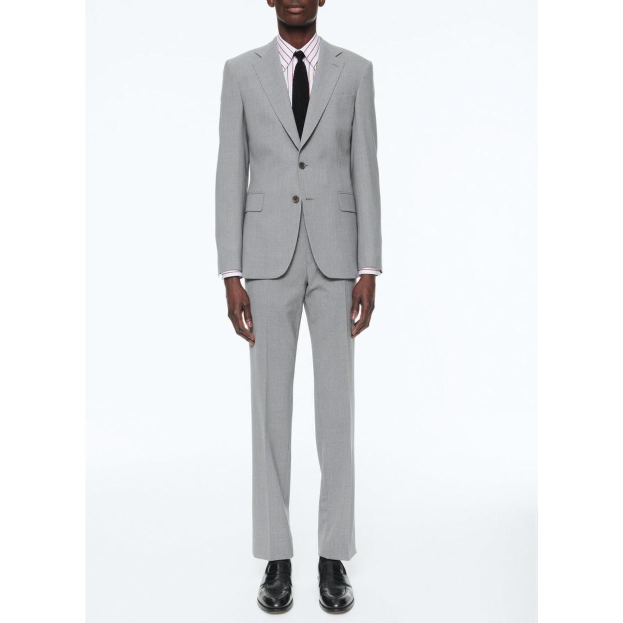 Fursac - 2-Piece Suit In Fresco Wool Canvas - Medium Grey - Men