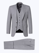 Fursac - Costume 2 Pièces En Toile De Laine Fresco - Gris Moyen - Homme