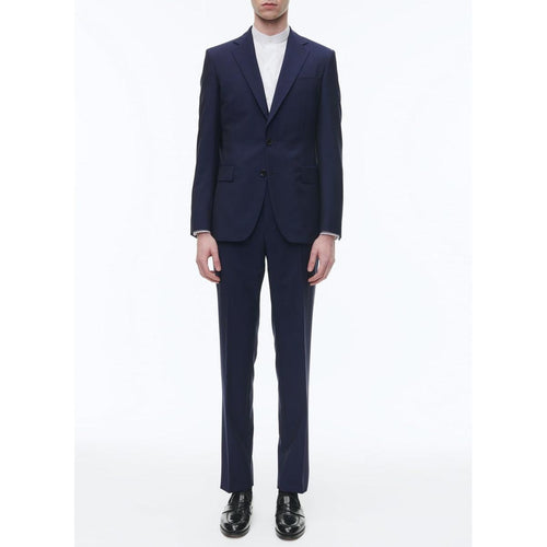 Traje sastre de lana y mohair - Azul
