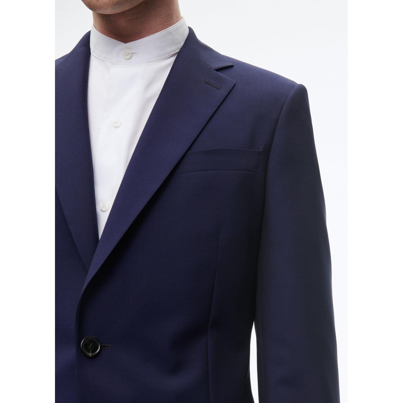 Fursac - Costume Ajusté En Laine Et Mohair - Bleu