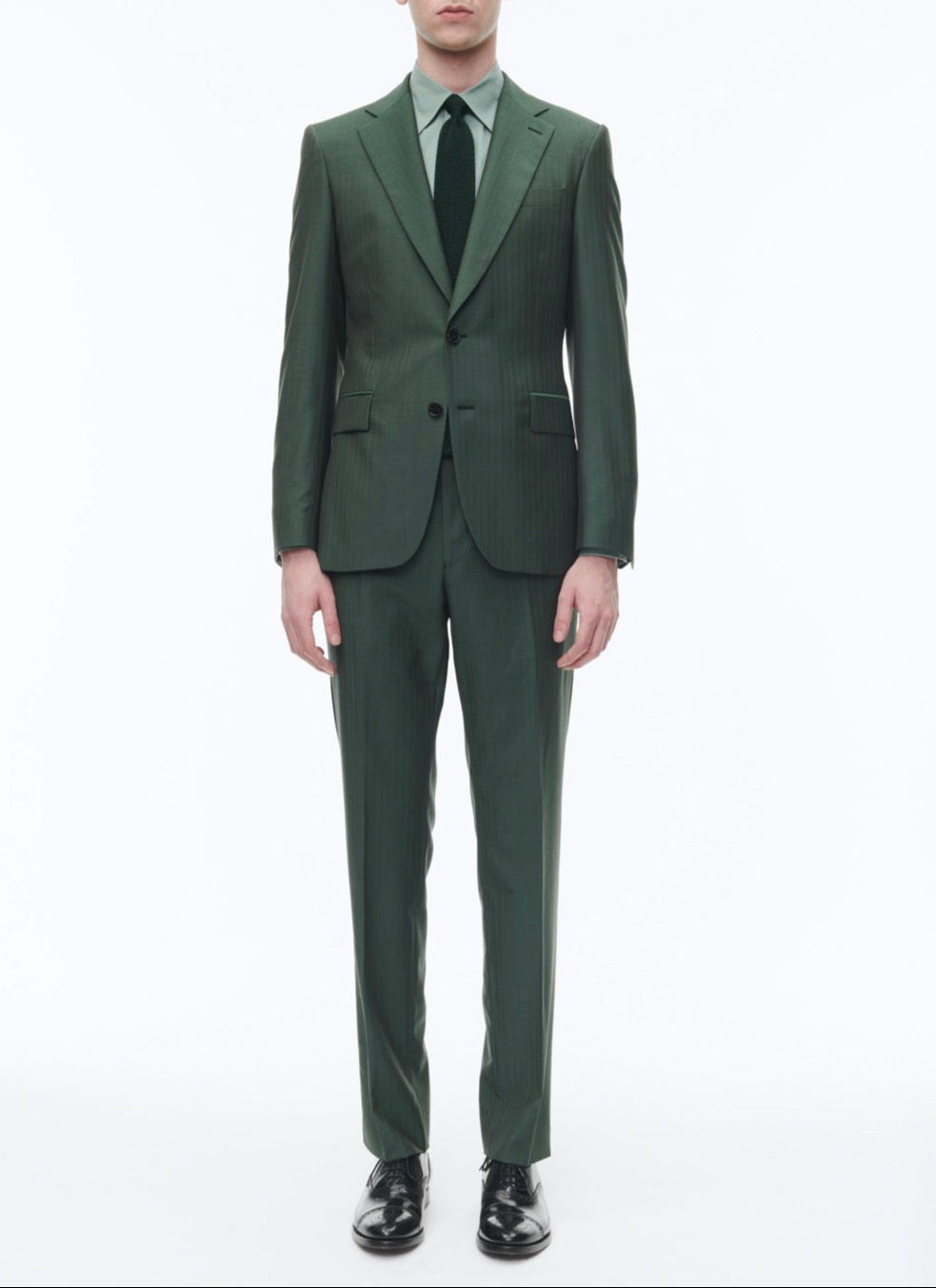 Fursac - Slim-Fit Suit In Solaro-Effect Wool - British Green