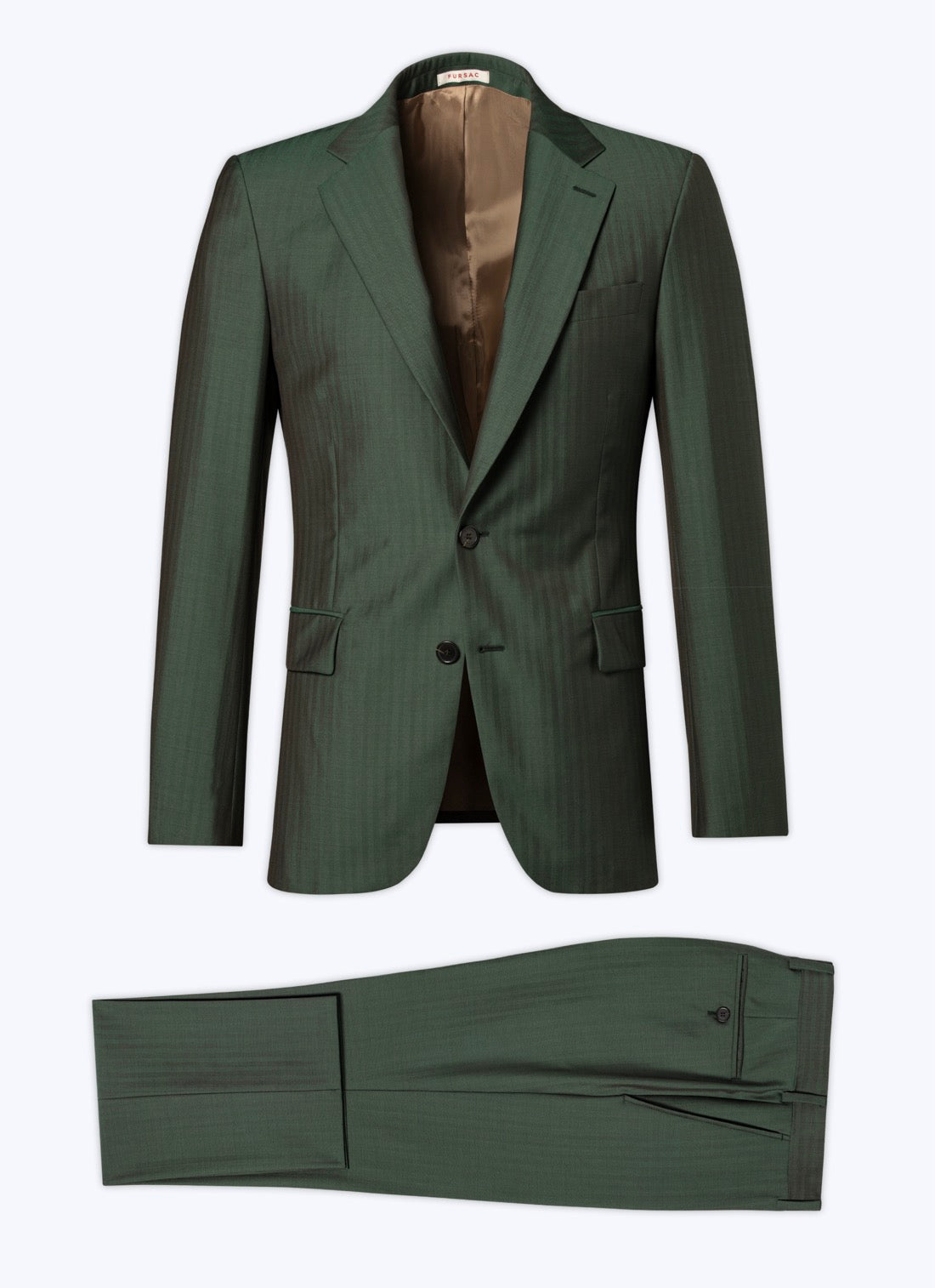 Fursac - Slim-Fit Suit In Solaro-Effect Wool - British Green