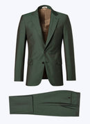 Traje entallado de lana efecto Solaro - Verde inglés