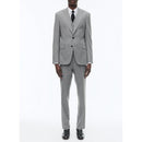 Costume 2 Pièces Ajusté En Flanelle De Laine - Gris Moyen